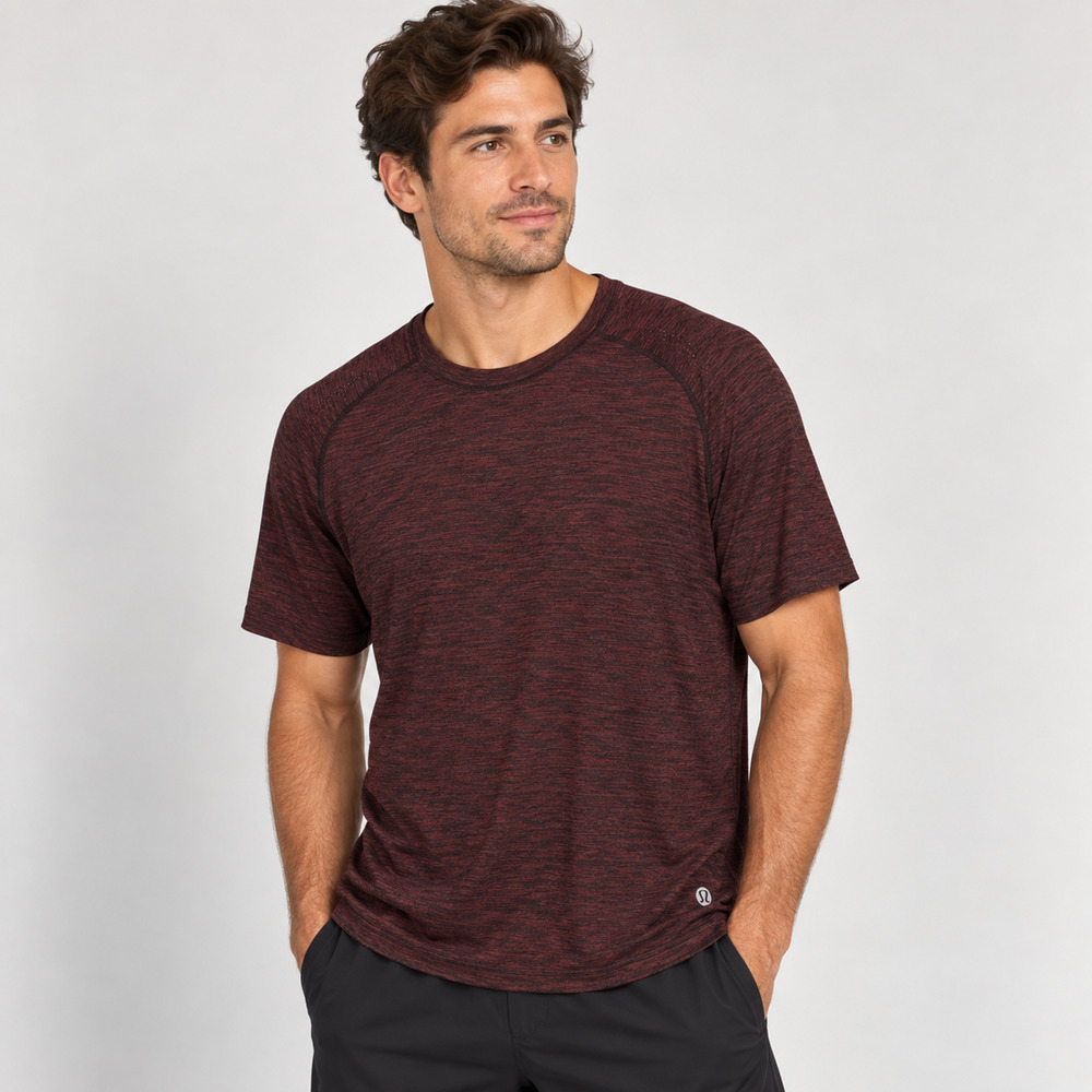Lululemon Men's Metal Vent Tech Tee XL Cassis Black Older Logo Running